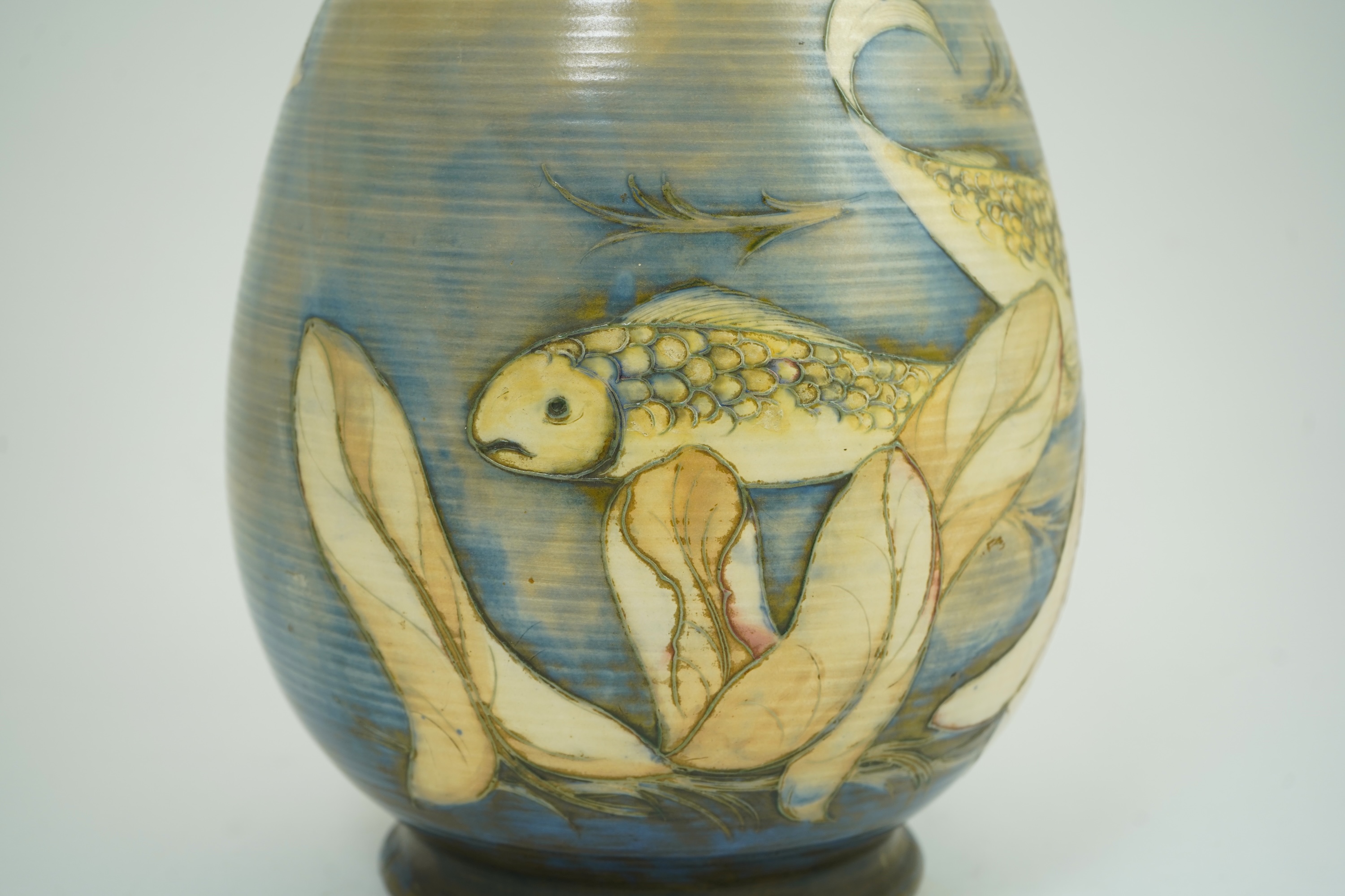 Moorcroft: A large 'Fish' vase